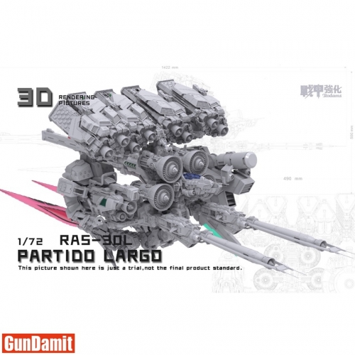 Rodams 1/72 RAS-30L Partido Largo RX-78GP03D Gundam Dendrobium Orange Version Model Kit