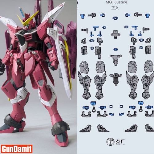 [Incoming] Dot Workshop PFS02-2 Metal Parts for Bandai MG ZGMF-X09A Justice Gundam