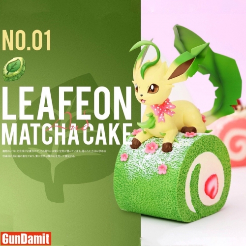Wing Studio Pokemon Desert Series No.1 Matcha Swiss Roll Cake Leafeon Statue