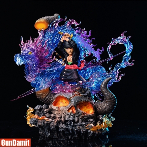 [Pre-Order] YZ Studio One Piece Ex Plus Roronoa Zoro One Sword Style Flying Dragon Fire Blaze Statue