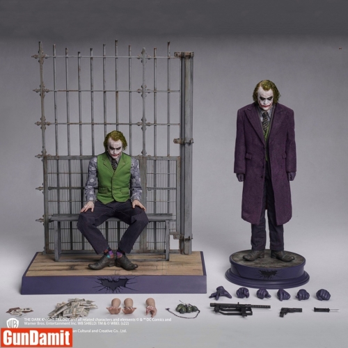 Inart 1/6 DC Licensed The Dark Knight Joker Sculpted Hair Premium Version Set of 2