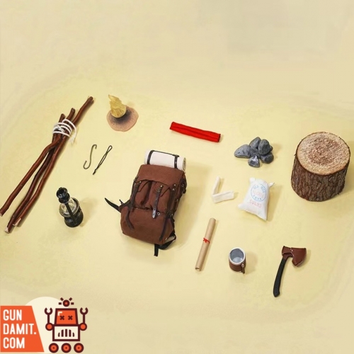 [Pre-Order] Ibag-Mini 1/6 I-B001B Frost River Style Canvas Backpack Dark Brown Version