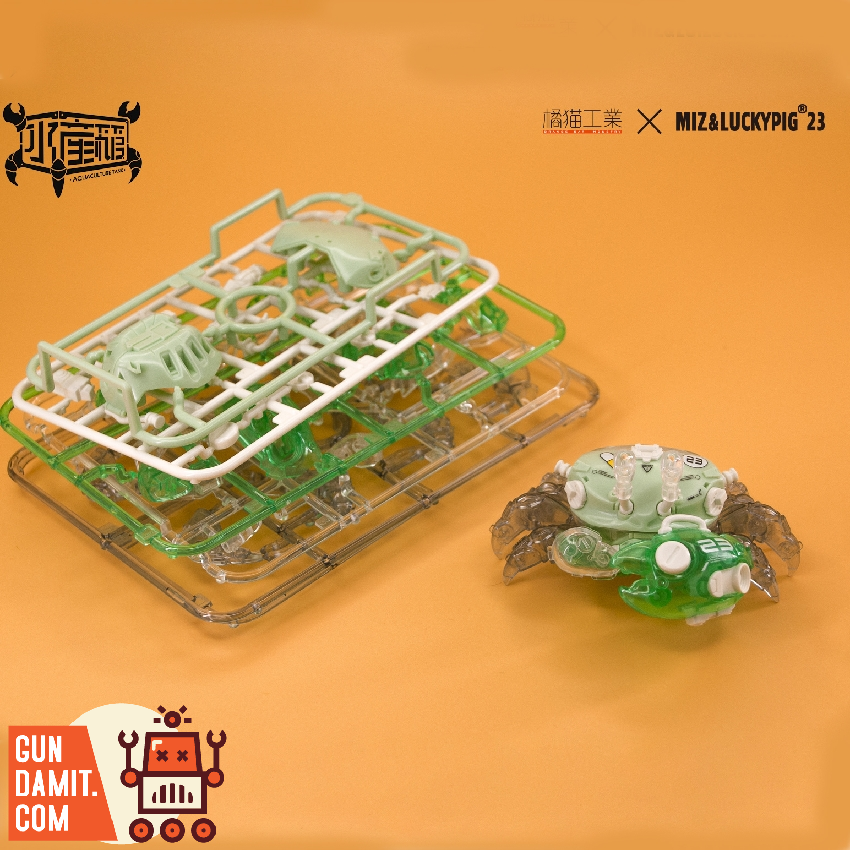 Orange Cat Industry Aquaculture Tank Fiddler Crab Model Kit Mint Green Version