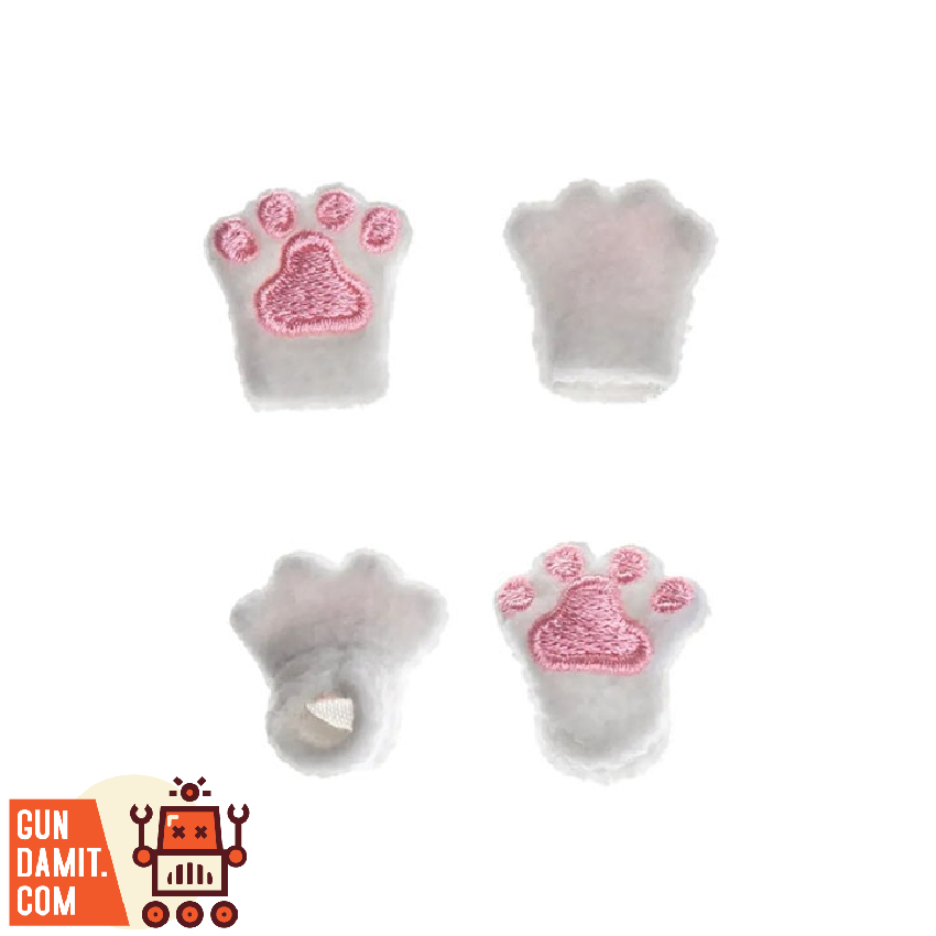 [Coming Soon] HASUKI 1/12 CS011 Figure Clothing Cat Paw Gloves &amp; Shoes Set White Version