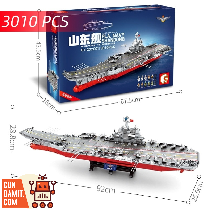 Sembo Block 202001 1/350 PLA Navy Shandong Military Aircraft Battleship