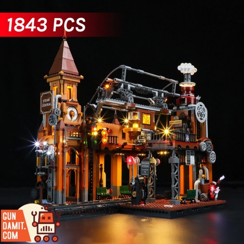 [Coming Soon] FUNWHOLE F9007 Steampunk Train Station w/ Lights